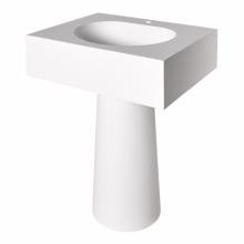 Waterworks 11-69730-64091 - Formwork Lithic  Single Pedestal Sink for One Hole Faucet 28'' x 22 1/2'' x
