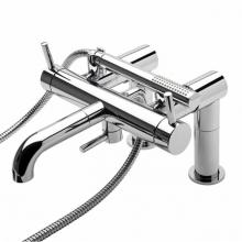 Waterworks 09-82317-32034 - Flyte Deck Mounted Exposed Tub Filler with Handshower and Metal Lever Handles in