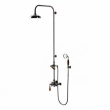 Waterworks 05-09197-67384 - Easton Classic Exposed Thermostatic System with 8'' Shower Rose with Oak Lever Handle