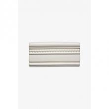 Waterworks 02-98000-65872 - Archive Bead and Dot Swiss Dot A Rail 3 x 6 V-Cap Stopend (Left) in White Glossy Solid