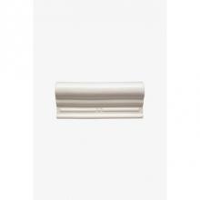 Waterworks 02-83692-33321 - Archive Bar and Dot A Rail 2 1/2 x 6 Standard Stopend (Right) in White Glossy Solid