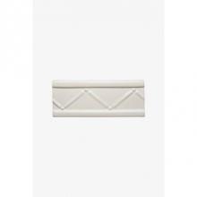 Waterworks 02-04130-79474 - Archive Bar and Dot C Rail 2 1/2 x 6 Standard Stopend (Right) in White Glossy Solid