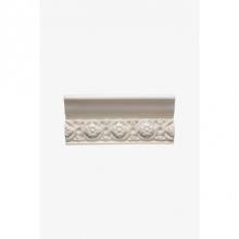 Waterworks 02-40411-35961 - Archive Frieze A Rail 2 3/4 x 6 Standard Stopend (Right) in White Matte Solid