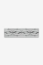 Waterworks 03-58798-74555 - Signet Solid Links Petite Single Border 3 5/8'' x 7 1/4'' in Stone Group