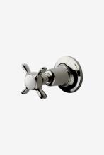 Waterworks 05-78895-59542 - Easton Classic Volume Control Valve Trim with White Porcelain Indice and Metal Cross Handle in