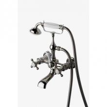 Waterworks 09-25579-90490 - Julia Exposed Tub Filler with Handshower and White Porcelain Lever
