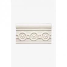 Waterworks 02-14751-28714 - Architectonics Handmade Classic Revival Cable Rail 3 1/2 x 6 Stopend (Right) in Creamware Glossy C
