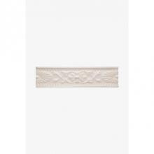 Waterworks 02-99112-72420 - Architectonics Handmade Foliage Festoon Liner 1 1/2 x 6 Finished and Glazed (Right) in Blackout Ma