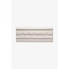 Waterworks 02-43630-05493 - Architectonics Handmade Foliage Leaf Valance Rail Outcorner in Creamware Glossy Crackle
