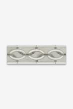 Waterworks 03-90224-08518 - Signet Solid with Tesserae Links Petite Single Border 3 5/8'' x 7 1/4'' in