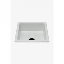 Waterworks 11-51263-87304 - Clayburn 17 1/2 X 18 3/8 X 7 7/8 Fireclay Prep Sink with Center Drain in White