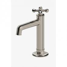 Waterworks 07-65005-18830 - Dash One Hole High Profile Bar Faucet with Metal Cross Handle in Unlacquered Brass,