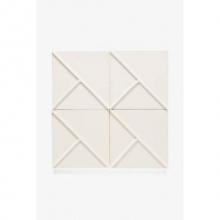 Waterworks 02-46692-12120 - Architectonics Handmade Odyssey Decorative Field Tile Logic Embossed 6 x 6 in Apollo Glossy Solid