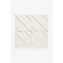 Waterworks 02-22911-64369 - Architectonics Handmade Odyssey Decorative Field Tile Maze Relief 6 x 6 in Paperwhite Glossy Layer