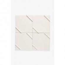 Waterworks 02-58972-80063 - Architectonics Handmade Odyssey Decorative Field Tile Fractal Relief 6 x 6 in Nantucket White Glos