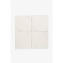 Waterworks 02-97688-57720 - Architectonics Handmade Odyssey Decorative Field Tile Fractal Embossed 6 x 6 in Paperwhite  Glossy