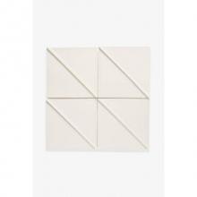 Waterworks 02-69632-03980 - Architectonics Handmade Odyssey Decorative Field Tile Conduit Relief 6 x 6 in Apollo Glossy Solid