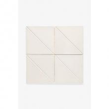 Waterworks 02-22919-99576 - Architectonics Handmade Odyssey Decorative Field Tile Conduit Embossed 6 x 6 in Obsidian Glossy So