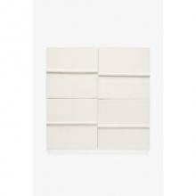 Waterworks 02-29564-05414 - Architectonics Handmade Odyssey Decorative Field Tile Groove Relief 6 x 6 in Paperwhite Glossy Lay