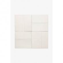 Waterworks 02-71521-37228 - Architectonics Handmade Odyssey Decorative Field Tile Groove Embossed 6 x 6 in Whitecap Glossy Sol