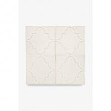 Waterworks 02-78852-65400 - Architectonics Handmade Boss Decorative Field Tile Tangier Petite 6 x 6 in Chalk  Glossy Solid