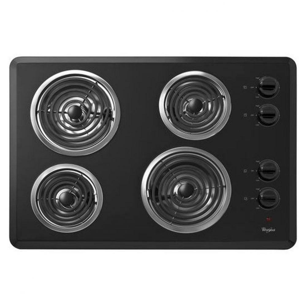 Whirlpool® 30'' Electric Cooktop with Dishwasher-Safe Knobs