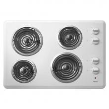 Whirlpool WCC31430AW - Whirlpool® 30'' Electric Cooktop with Dishwasher-Safe Knobs