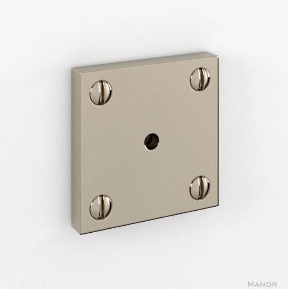 Manor 1-3/4'' X 1-3/4'' Square Backplate Surface Mount -Antique Nickel