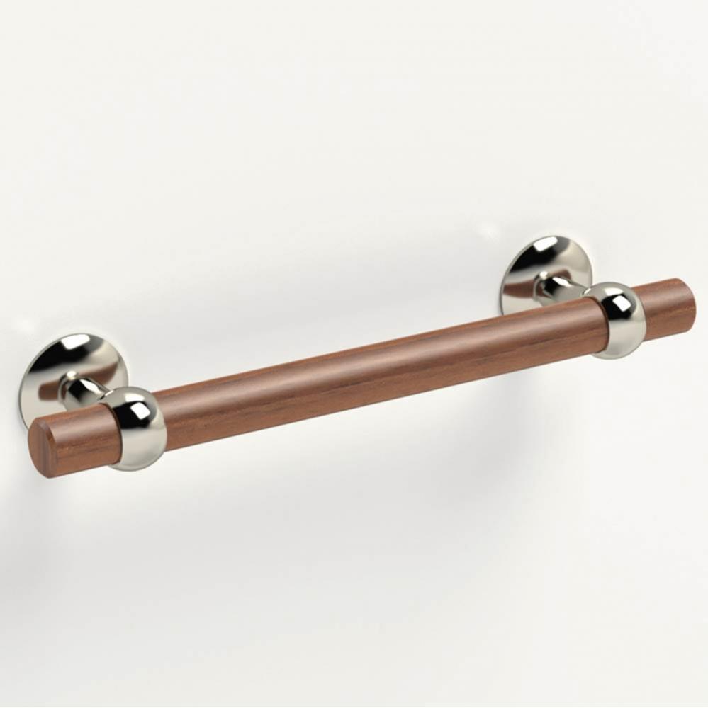 8'' Urban Loft Walnut Pull- Satin Brass