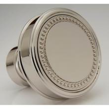 Water Street Brass 8401HBARC - Decorative 1-1/2'' Bead Flat Knob - Hammered - Barcelona
