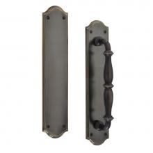 Water Street Brass 7371BHBNBW - Jamestown 12'' Bead Appliance Pull - Hammered - Burnished Brass Waxed
