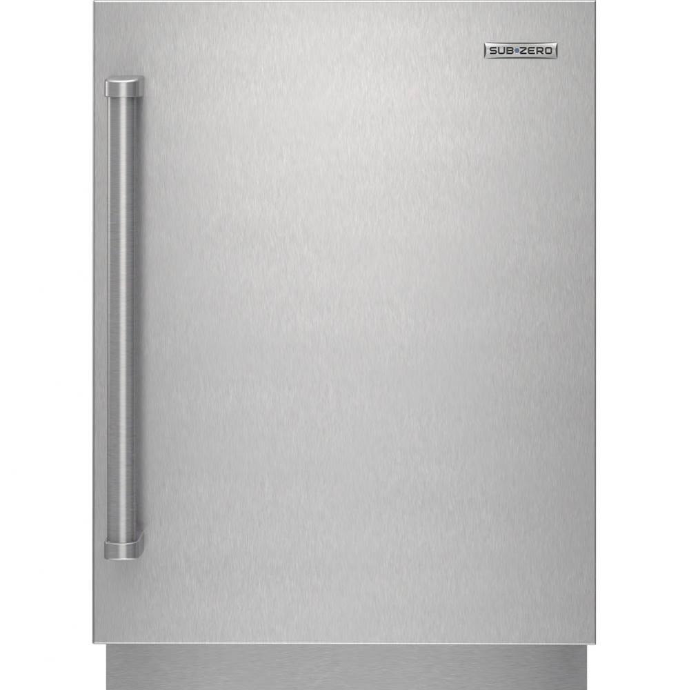 Designer Series Undercounter Stainless Steel Solid Door Panel With Pro Handle - Right Hinge