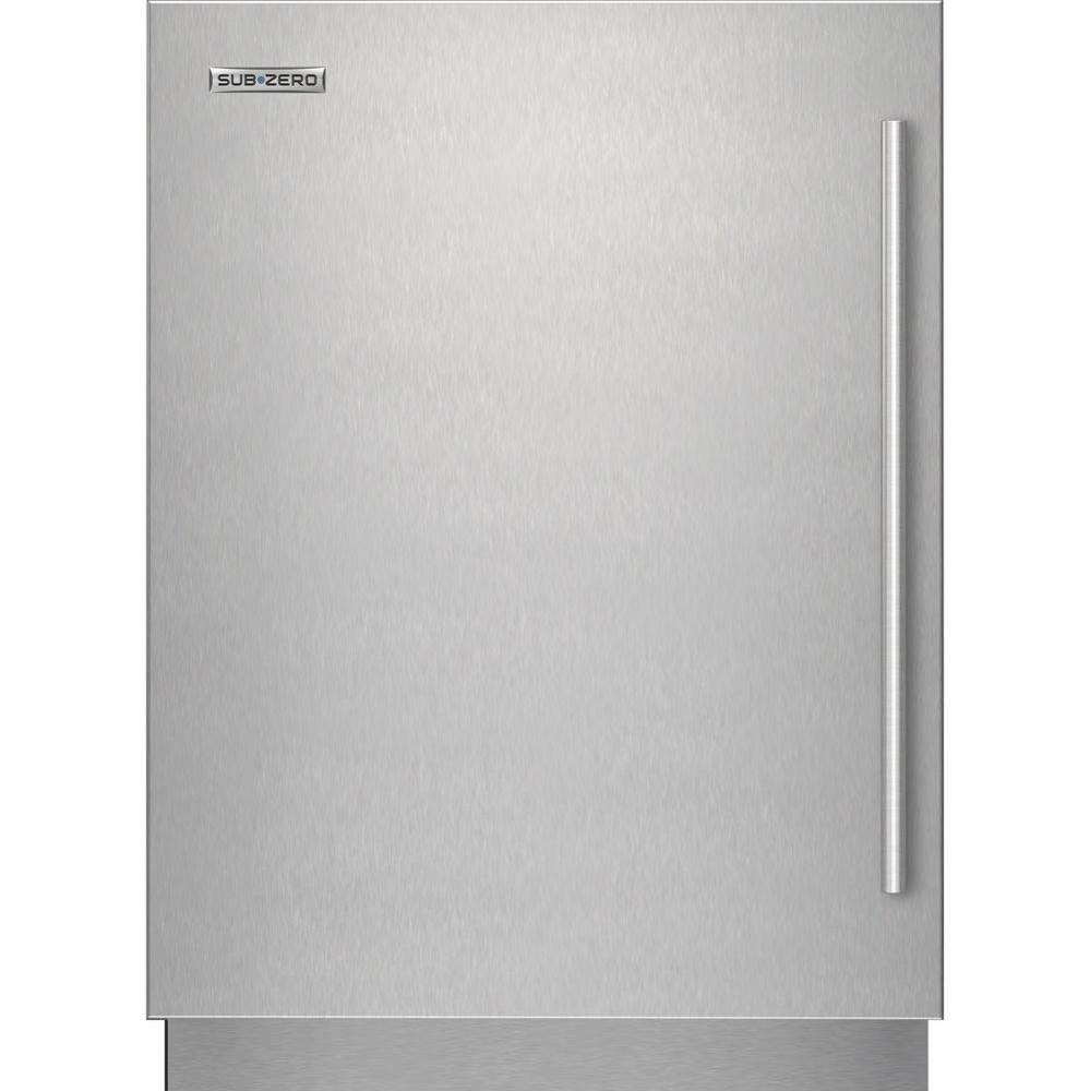 Designer Series Undercounter Stainless Steel Solid Door Panel With Tubular Handle - Left Hinge