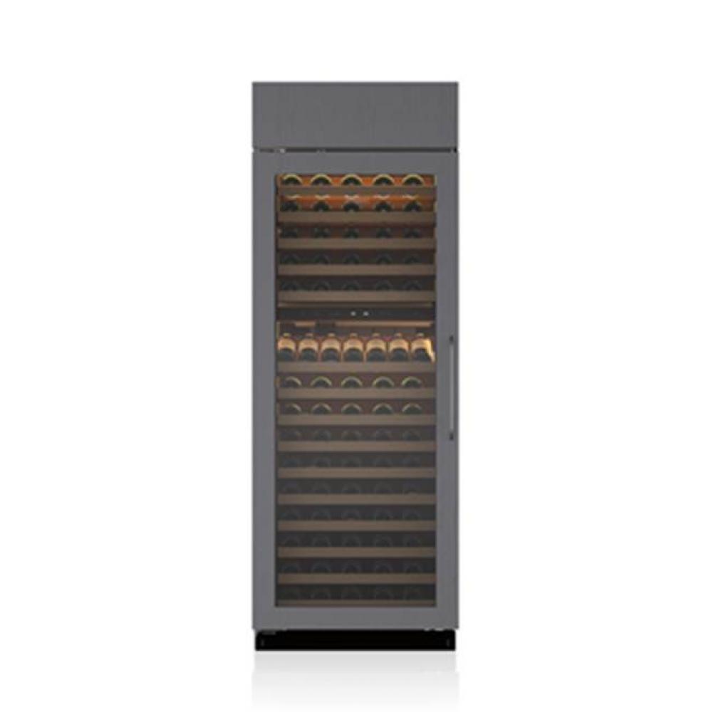 30'' Wine Storage, Glass Door, Overlay, Left Hinge