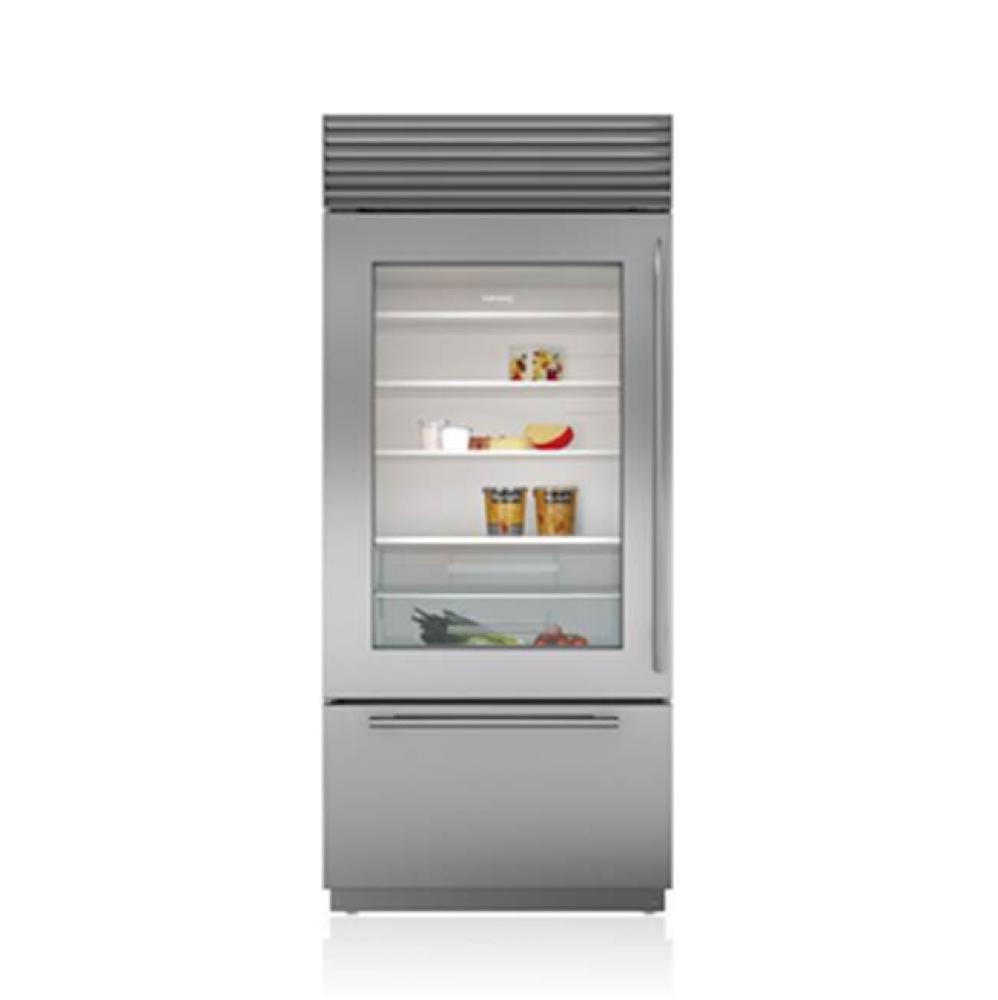 36'' BUILT-IN, OVER-UNDER, GLASS DOOR, SS, PRO HANDLE, RIGHT