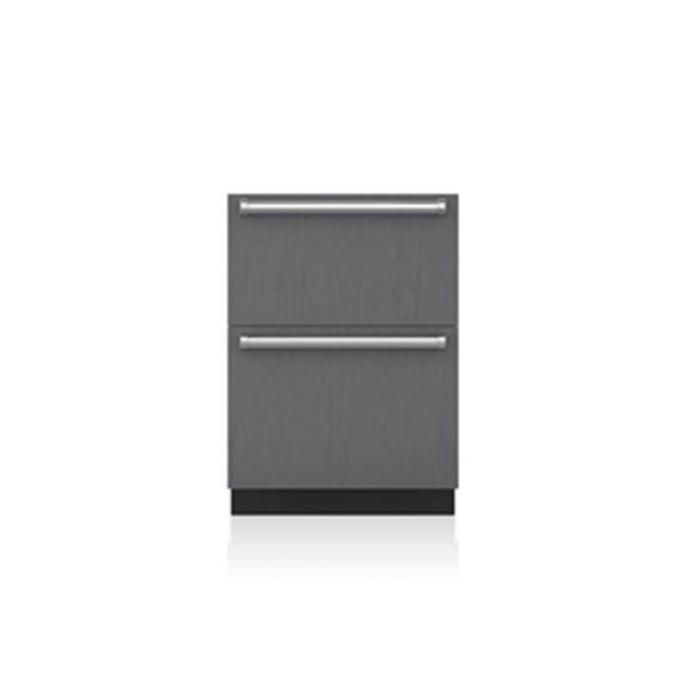 24'' Designer Freezer Drawers with Ice Maker - Panel Ready