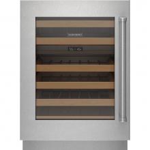 Subzero 9028514 - Designer Series Undercounter Stainless Steel Glass Door Panel With Pro Handle - Left Hinge