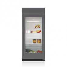 Subzero BI-36RG/O-LH - 36'' BUILT-IN, ALL REFRIGERATOR, GLASS DOOR, OVERLAY, TUBULAR HANDLE, LEFT