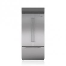 Subzero BI-36UFDID/S/TH - 36'' BUILT-IN, FRENCH DOOR, INTERNAL DISPENSER, SS, TUBULAR