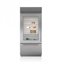 Subzero BI-36UG/S/PH-RH - 36'' BUILT-IN, OVER-UNDER, GLASS DOOR, SS, PRO HANDLE, RIGHT