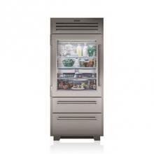 Subzero PRO3650G/RH - 36'' PRO REFRIGERATOR/FREEZER - GLASS DOOR - RIGHT HINGE