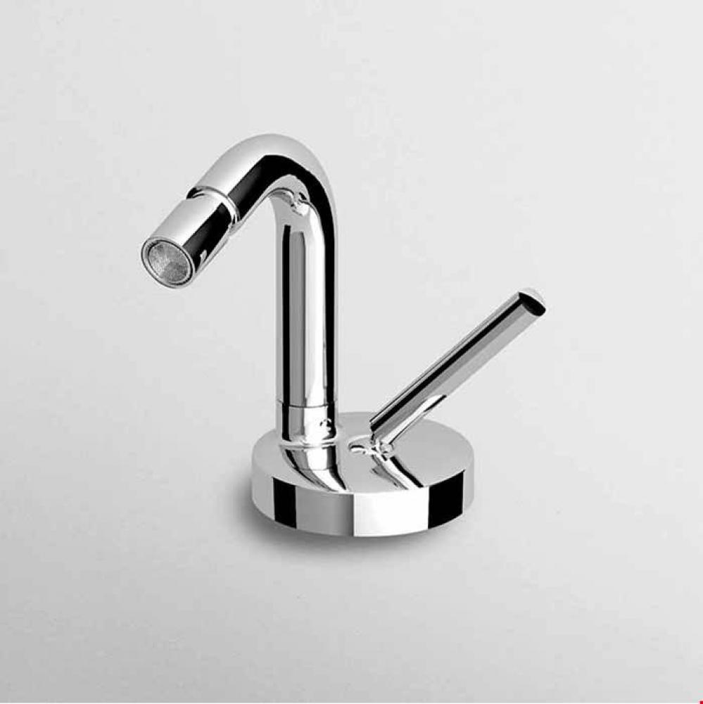 Single Lever Bidet Mixer, Swivel Spout With Aerator, Flexible Tails