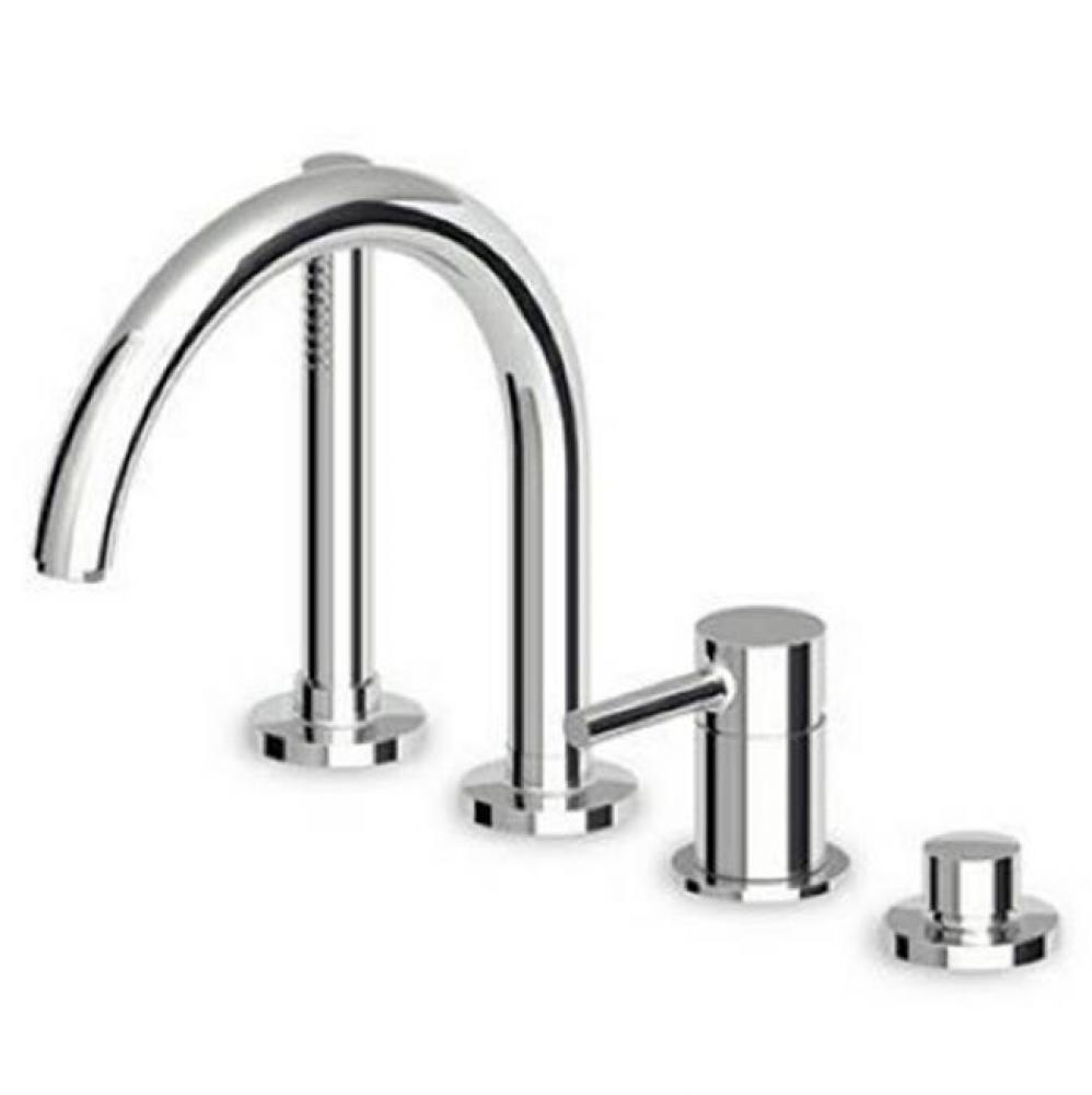 4 Hole Bath Tub Single Lever Mixer, Pull-Out Handshower Z94175, 59 Flexible Hose
