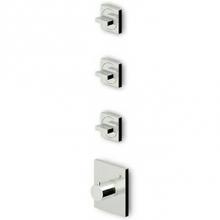 Zucchetti Faucets ZA5098.1900 - Built-In Thermostatic Shower Mixer With 3 Volume Controls