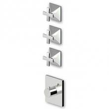 Zucchetti Faucets ZB1098.1900 - Built-In Thermostatic Shower Mixer With 3 Volume Controls