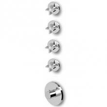 Zucchetti Faucets ZD5097.1900 - Built-In Thermostatic Shower Mixer With 4 Volume Controls