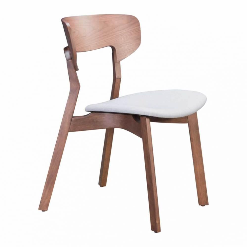 Russell Dining Chair (Set of 2) Walnut and Gray