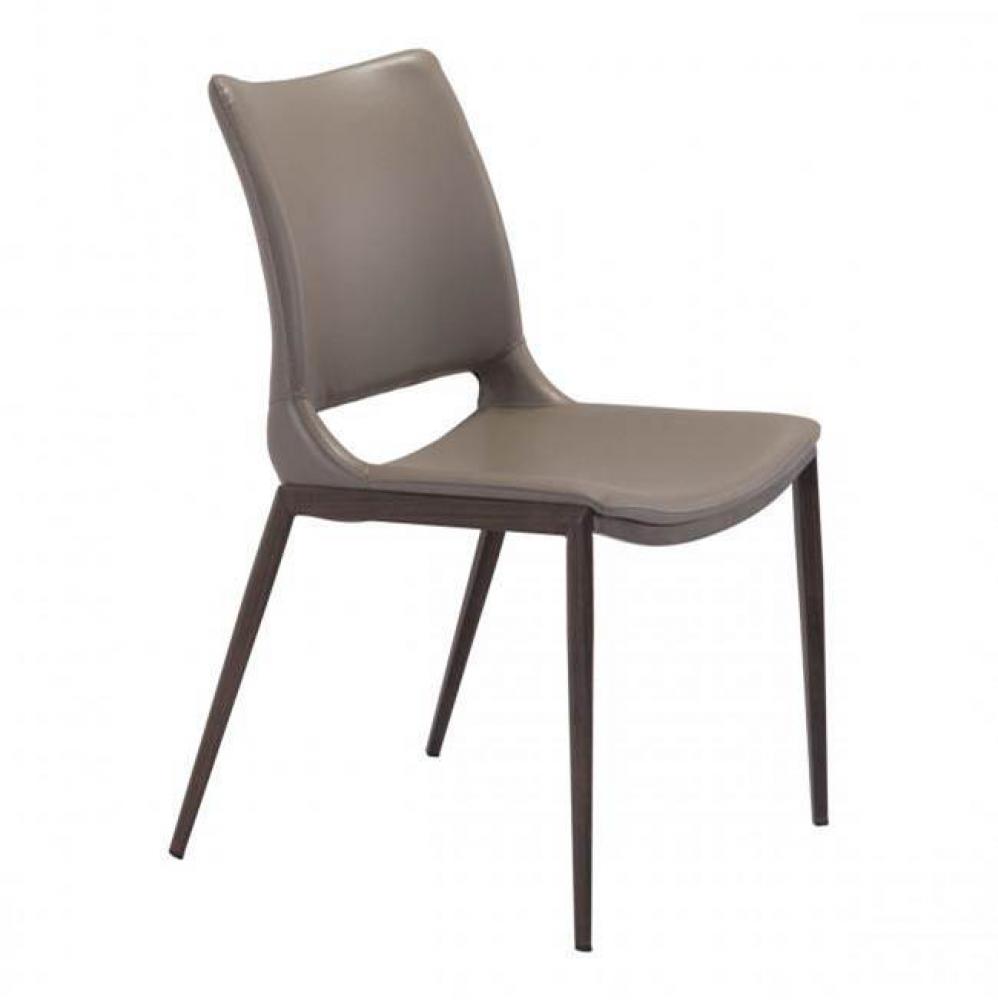 Ace Dining Chair (Set of 2) Gray and Walnut