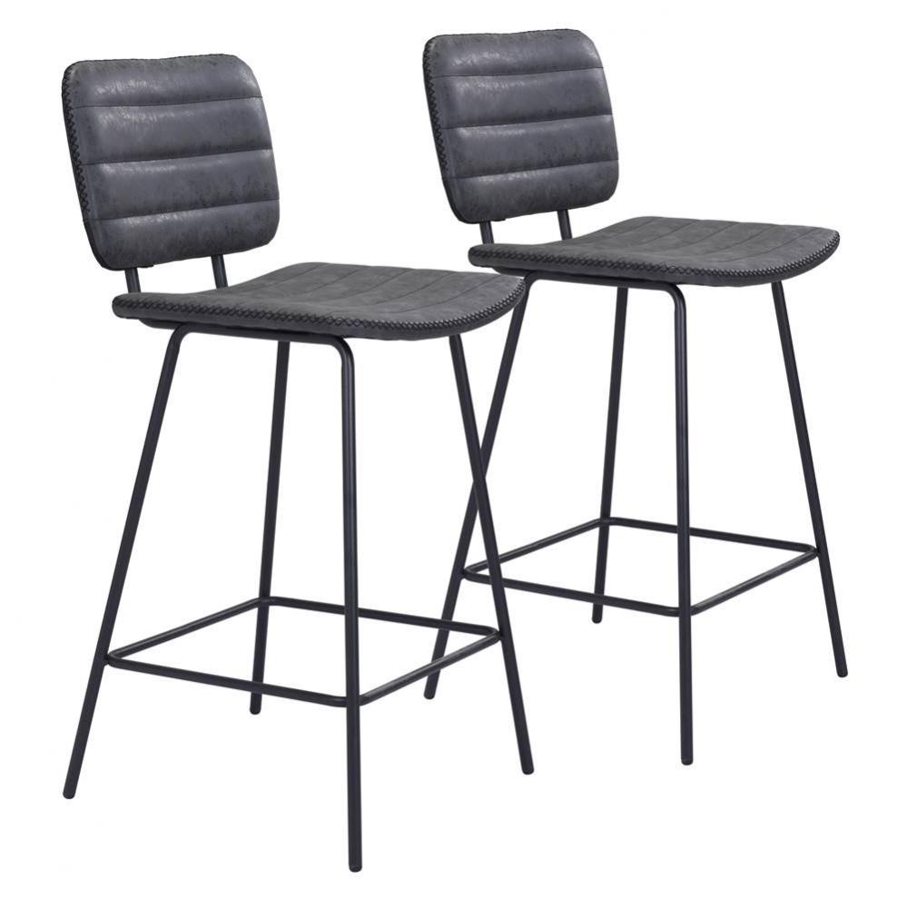 Boston Counter Chair (Set of 2) Vintage Black