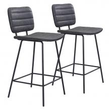 Zuo 109504 - Boston Counter Chair (Set of 2) Vintage Black